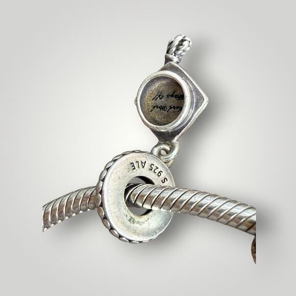 Pandora Moments Silver & Rose Gold Charm Bracelet -925 with Heart Clasp & Charms - Picture 5 of 11